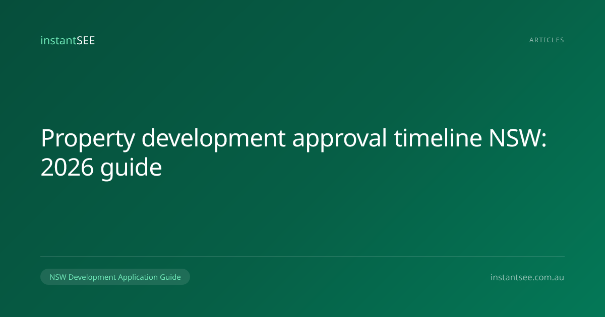 Property development approval timeline NSW | instantSEE