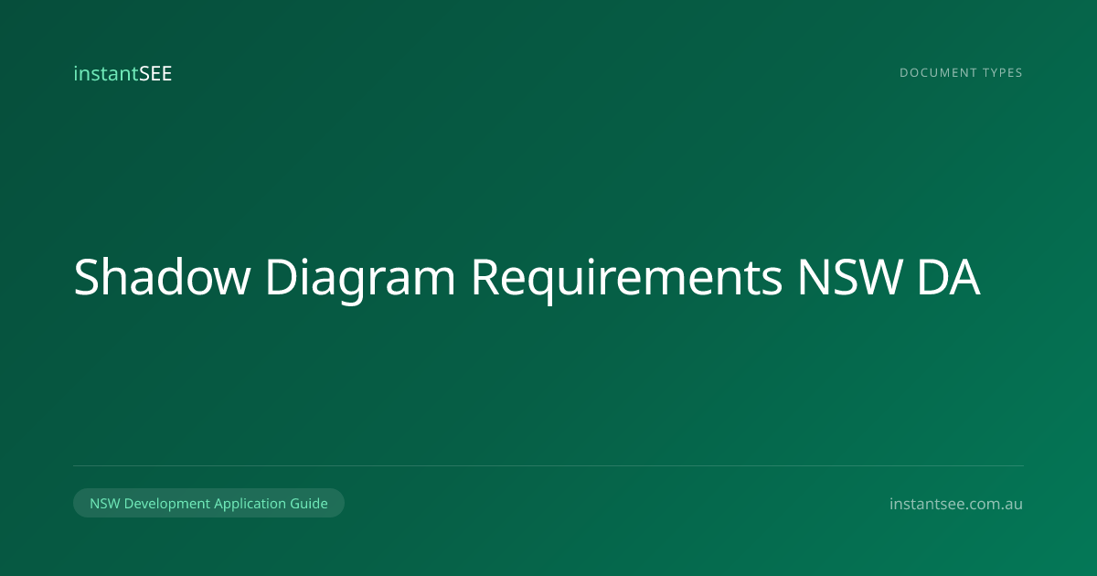Shadow Diagram Requirements for a NSW DA: Rules | instantSEE