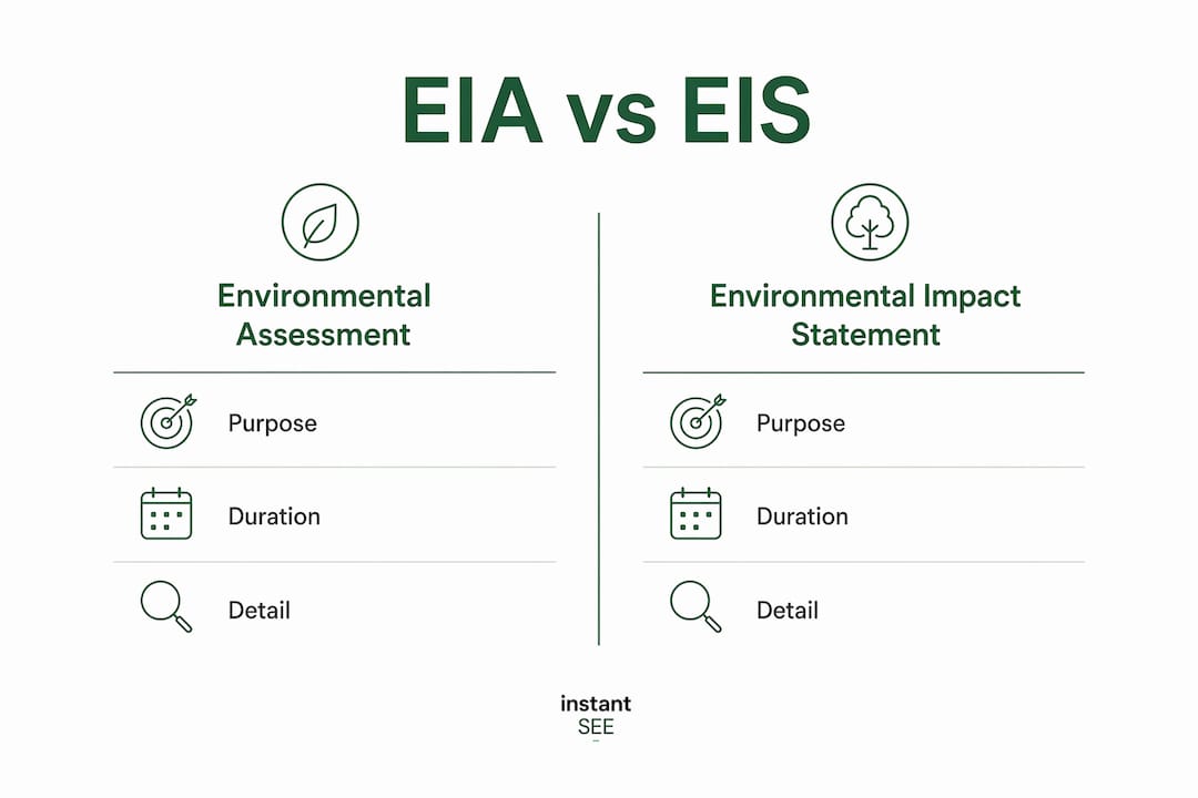 Infographic comparing EIA and EIS features